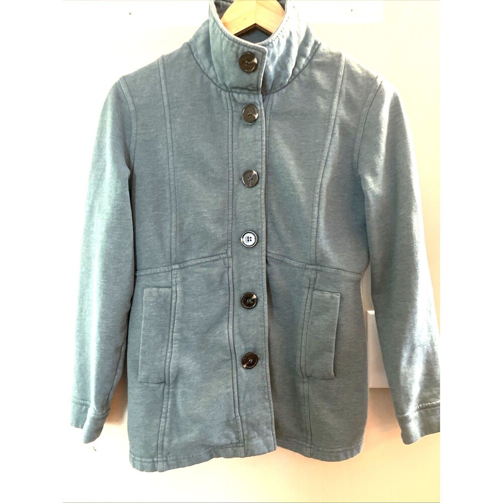 prAna Women’s Jacket Size Small Green  Button Up Pockets Long Sleeve Cotton